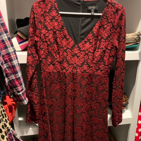 Velvet Red Dress - Picture 1 of 3